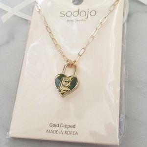 Sodajo Initial Necklace "E"